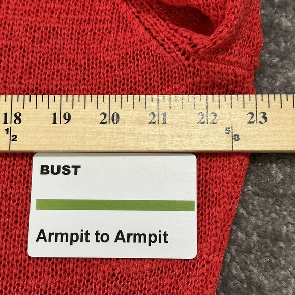 Rachel Zoe Pullover Sweater Women XXL Red‎ Knit Stretch Long Sleeve H29 - Picture 10 of 12